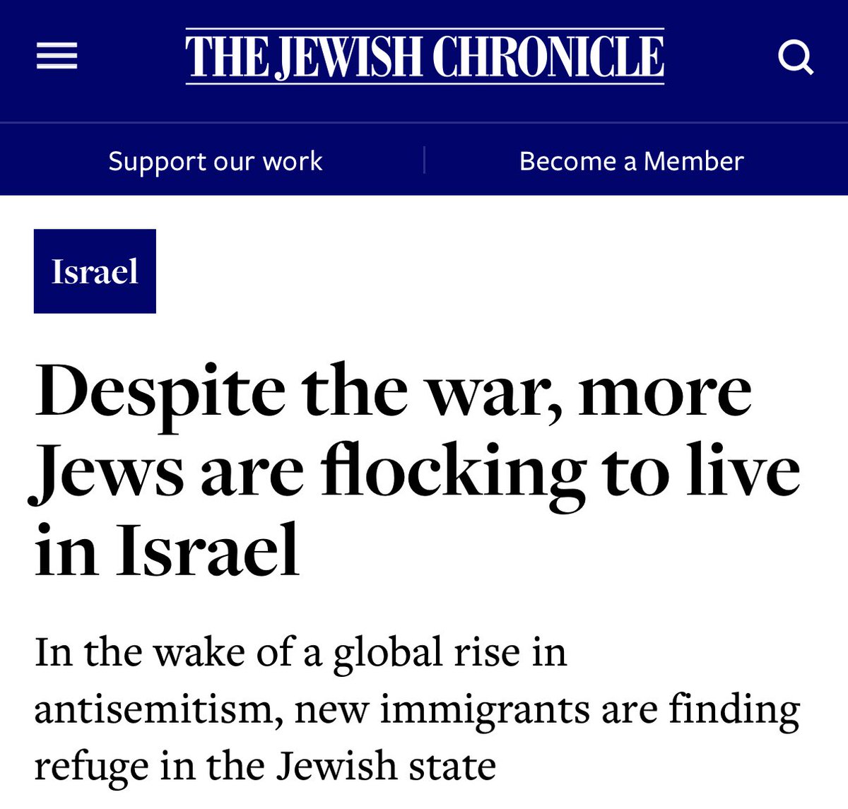 It is to the world’s eternal shame that in living memory of the Holocaust, Jews feel safer and happier in an active war zone than everywhere else.