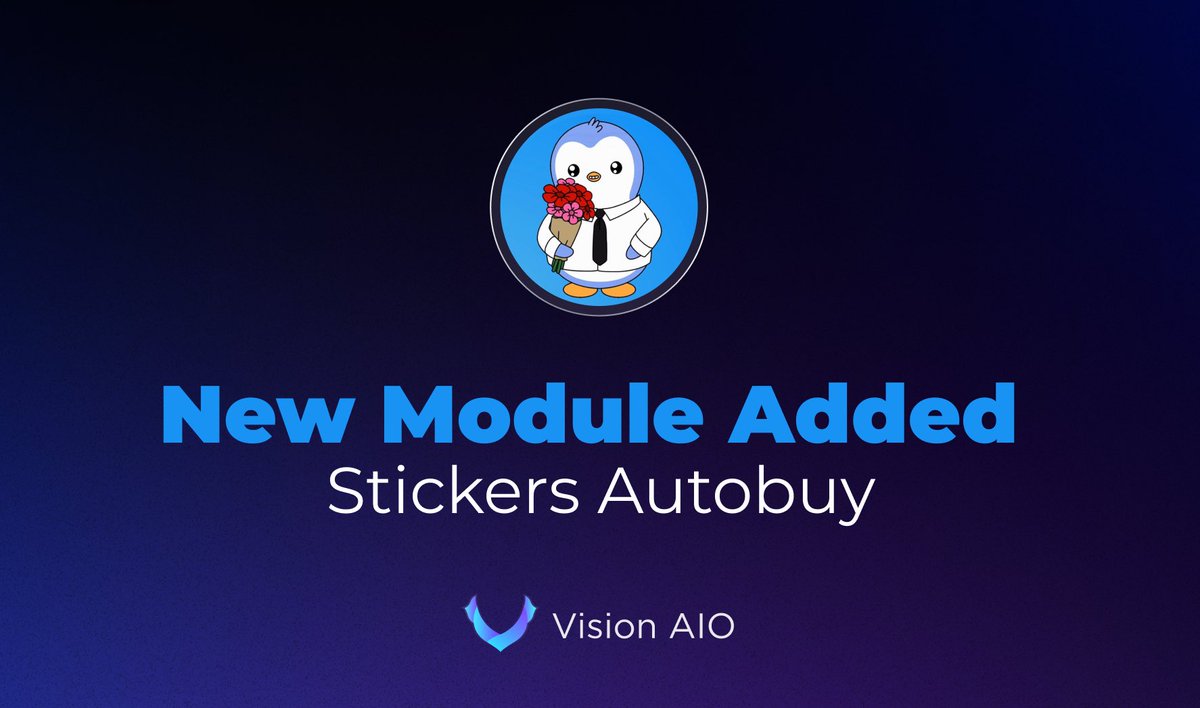 Vision AIO (@vision_aio) on Twitter photo Autobuy Stickers and eat with us on BAYC
BAYC stickers are dropping tomorrow and you're still not ready?
What if we told you that we've released a brand-new, publicly available, trustworthy Stickers Autobuy Module?
With it you can:
- Buy stickers with either TON or Stars
- Autobuy Stickers and eat with us on BAYC
BAYC stickers are dropping tomorrow and you're still not ready?
What if we told you that we've released a brand-new, publicly available, trustworthy Stickers Autobuy Module?
With it you can:
- Buy stickers with either TON or Stars
-
