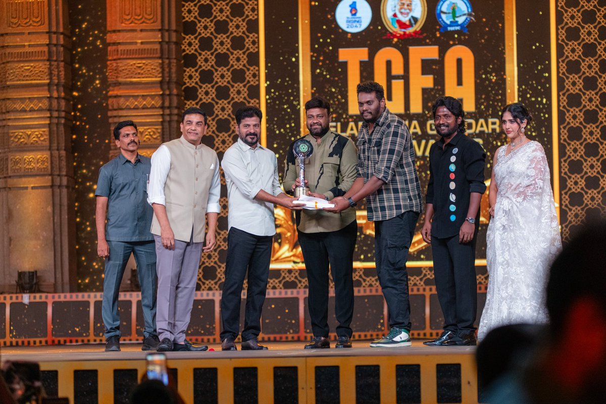 From a small film with a big heart to yet another proud recognition! 🏆✨

Hearty congratulations to our Creative Brain #SaiRazesh Garu and @sandeepRaaaj on winning Second Best Feature Film - 2020 at the Telangana Gaddar Awards for #ColourPhoto

Best wishes to leads <a href="/ActorSuhas/">Suhas 📸</a> &amp;