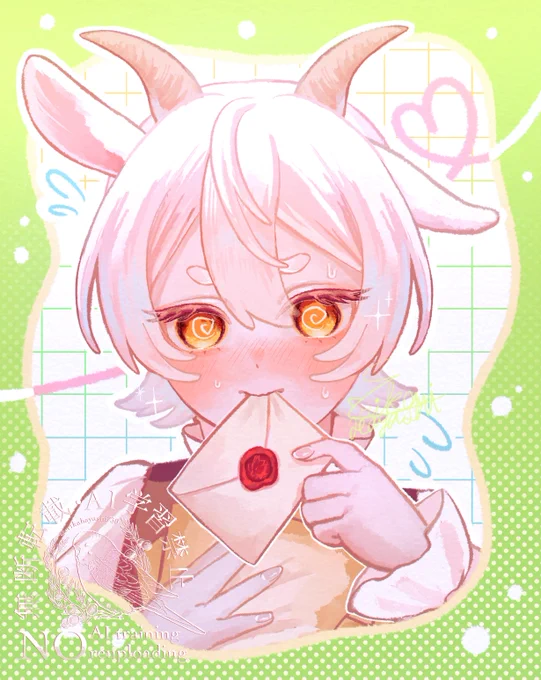 手紙の返事…やっぱりダメ!! #illustraion #イラスト