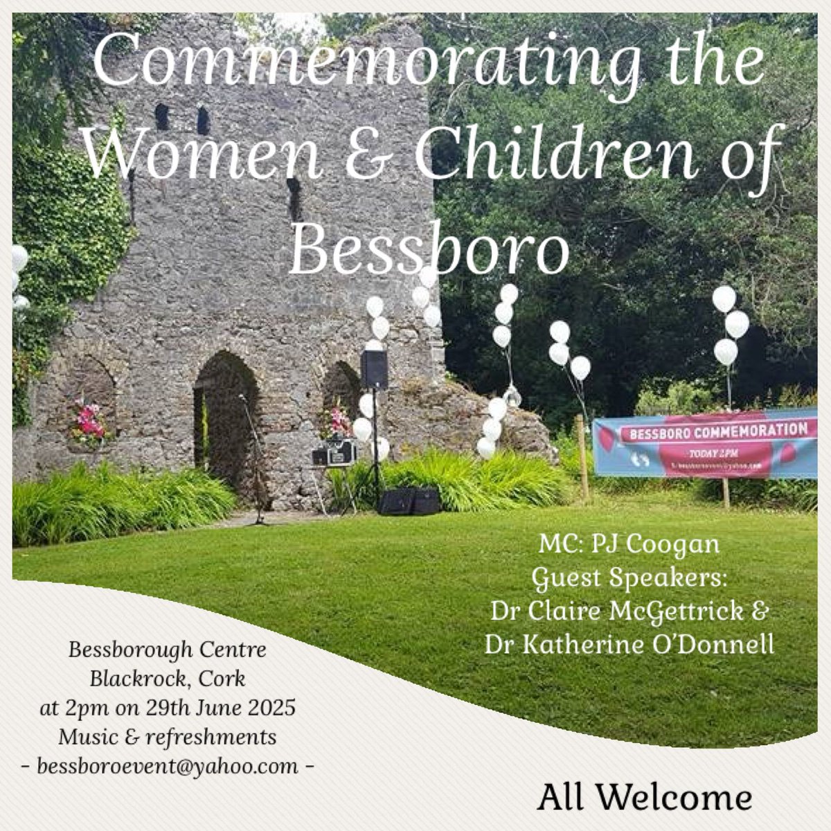 🧵1/4
On Sunday 29th June I will attend the annual #Bessboro Commemoration.
In 2017 I discovered I was born there, I was handed over to my adoptive parents at 7 weeks old. Despite having a loving father my childhood was marred by a detached &amp; controlling mother.