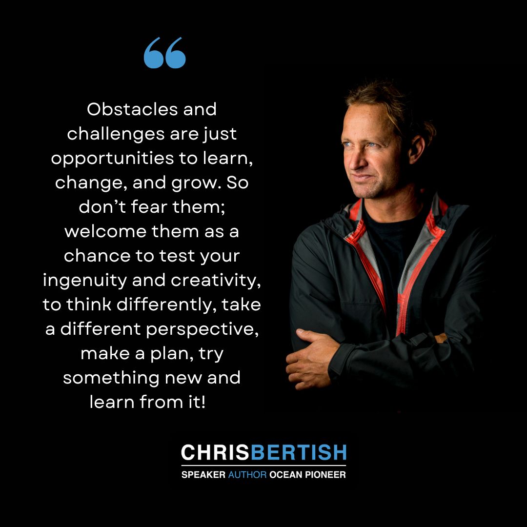 Obstacles aren’t roadblocks, they’re opportunities!

The Chris Bertish Foundation continues to inspire with words and actions, proving that every challenge is a chance to innovate, adapt, and push forward. Whether on the ocean or in life, it’s about perspective and perseverance!