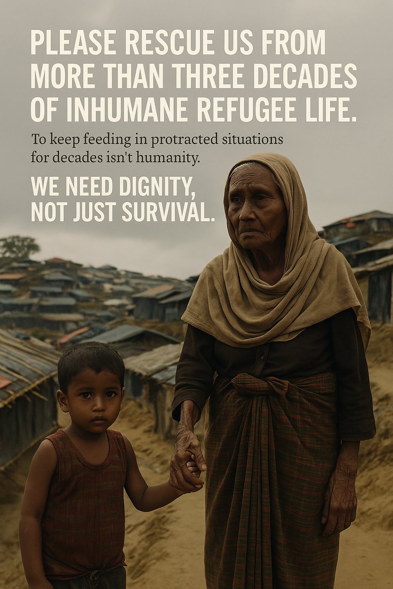 RRANforRohingya's tweet photo. We are not ignored because we are voiceless.We are ignored because the world values interests over human lives
#JusticeForRohingya #DecadesOfNeglect
40+yrs of suffering.
Why no lasting solution?
Because d Rohingya are seen as a burden,not a priority
#RohingyaRights #GlobalFailure https://t.co/mhTyLDASGW