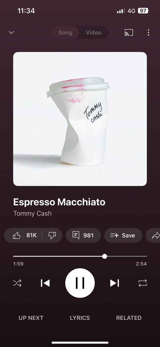 On the way home listening to a banger.