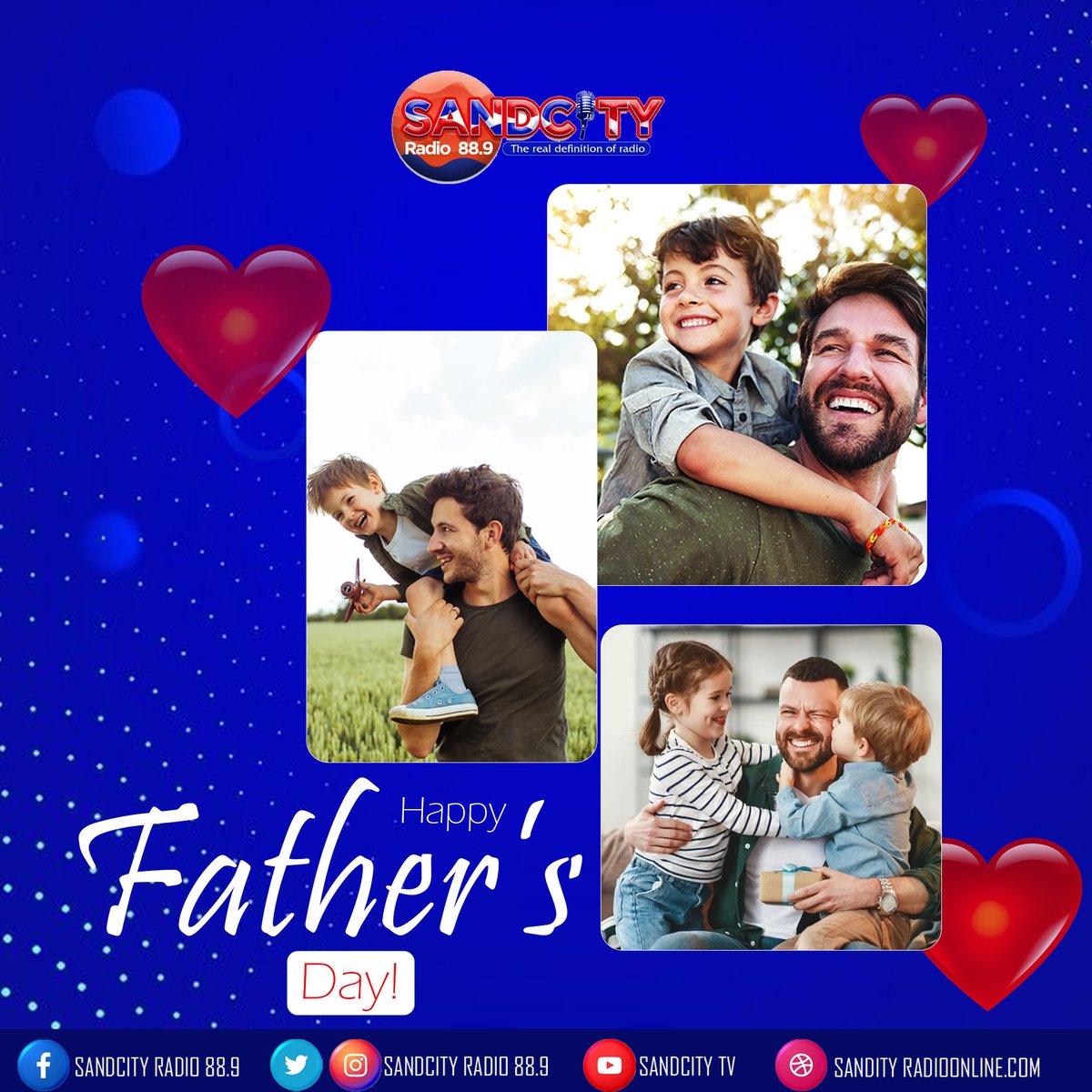 SandcityRadio's tweet photo. A real superhero doesn’t wear a cape — he answers to "Dad."
Happy Father’s Day to all the amazing fathers out there! 📷📷
#SandcityCelebratesDads
#sandcityradio
#sandcitytv
#FathersDay2025 
#FathersDay https://t.co/7Y6toKcnQW