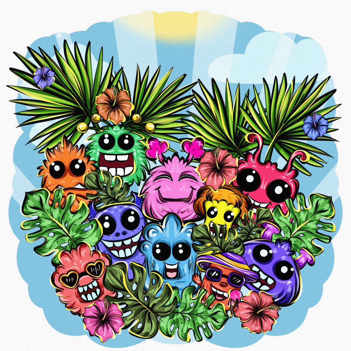 Good summer morning! ☀️

My latest Jungle Vibes doodle art is still up for auction - 2 days to go! 🌴

If you want to add some jungle to your collection, now's the time to check it out 🐒✨

→ salvor.io/tonny_doodle

#NFTart #DoodleArt #Salvor #SummerVibes