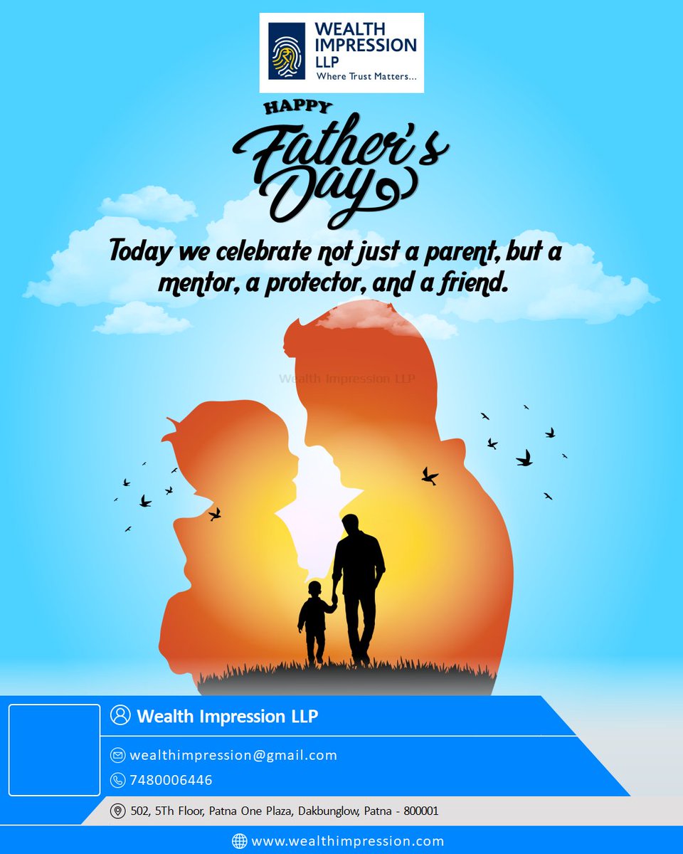 wiPatna's tweet photo. Happy Father’s Day to all the dads who lead with strength and love. #FathersDay #ThankYouDad #UnspokenSupport To receive your copy of FREE eBook on Financial Freedom https://t.co/ZesbFjdXhe https://t.co/MeTOScg4PQ