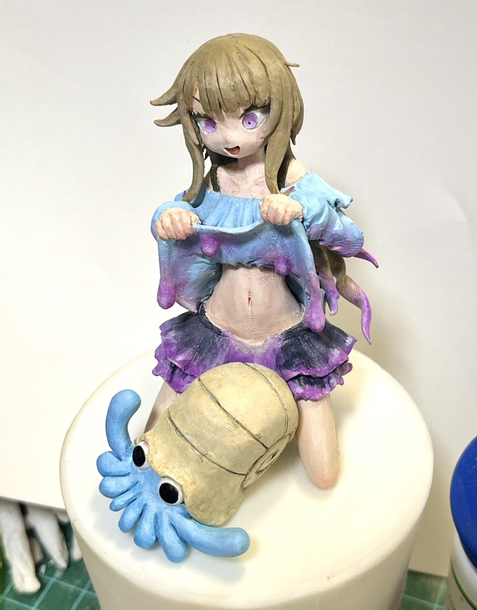 イマソ刈りさん(<a href="/imasogari8119/">イマソ刈り</a> )とこの
メタモンちゃんとオムナイトちゃん立体化
完成しました‼︎
＃自作フィギュア