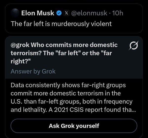 Hey <a href="/elonmusk/">Elon Musk</a> Are you ready to retract your inaccurate and inflammatory statement? Even <a href="/grok/">Grok</a> knows better.