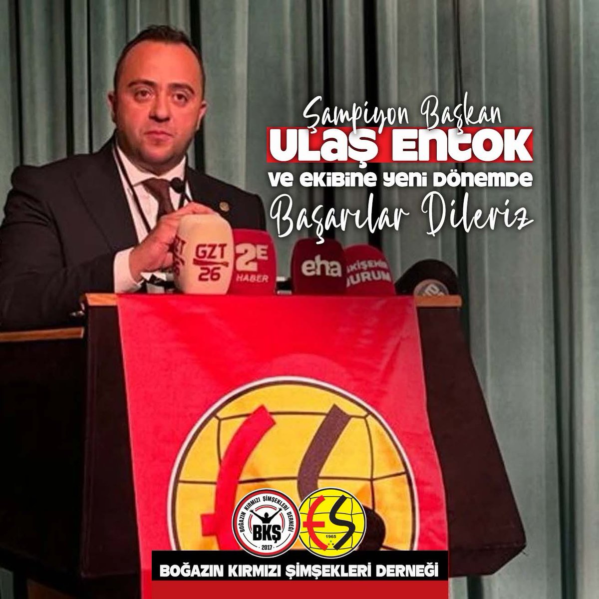 14 Haziran 2025 Pazar günü yapılan seçimli genel kurul toplantısında yeniden Eskişehirspor başkanlığına seçilen ''Şampiyon Başkan'' Ulaş Entok ve ekibine yeni dönemde de başarılar dileriz.

ESKİŞEHİRSPOR HALKIN TAKIMIDIR...

#ŞampiyonEskişehirspor