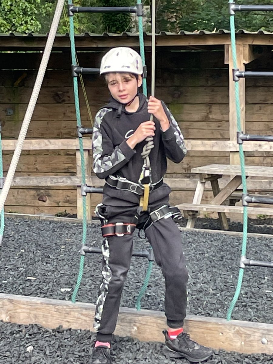 Team Caldey have had a fantastic morning on the high ropes course! #highropeshighhopes