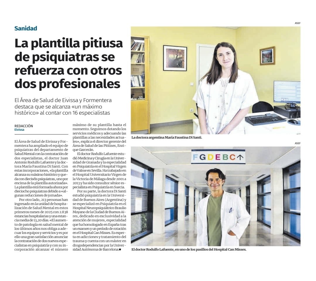 Manuela Garcia Romero (@manuelag_romero) on Twitter photo Continuamos trabajando en lo que de verdad importa la Salud, desde el <a href="/asef_ibsalut/">asef</a> 
se contratan dos nuevos psiquiatras 
💙Completamos servicios 
💙Adecuamos las plantillas a la realidad asistencial
Para el Govern de <a href="/MargaProhens/">Marga Prohens</a> la salud mental es una prioridad Continuamos trabajando en lo que de verdad importa la Salud, desde el <a href="/asef_ibsalut/">asef</a> 
se contratan dos nuevos psiquiatras 
💙Completamos servicios 
💙Adecuamos las plantillas a la realidad asistencial
Para el Govern de <a href="/MargaProhens/">Marga Prohens</a> la salud mental es una prioridad