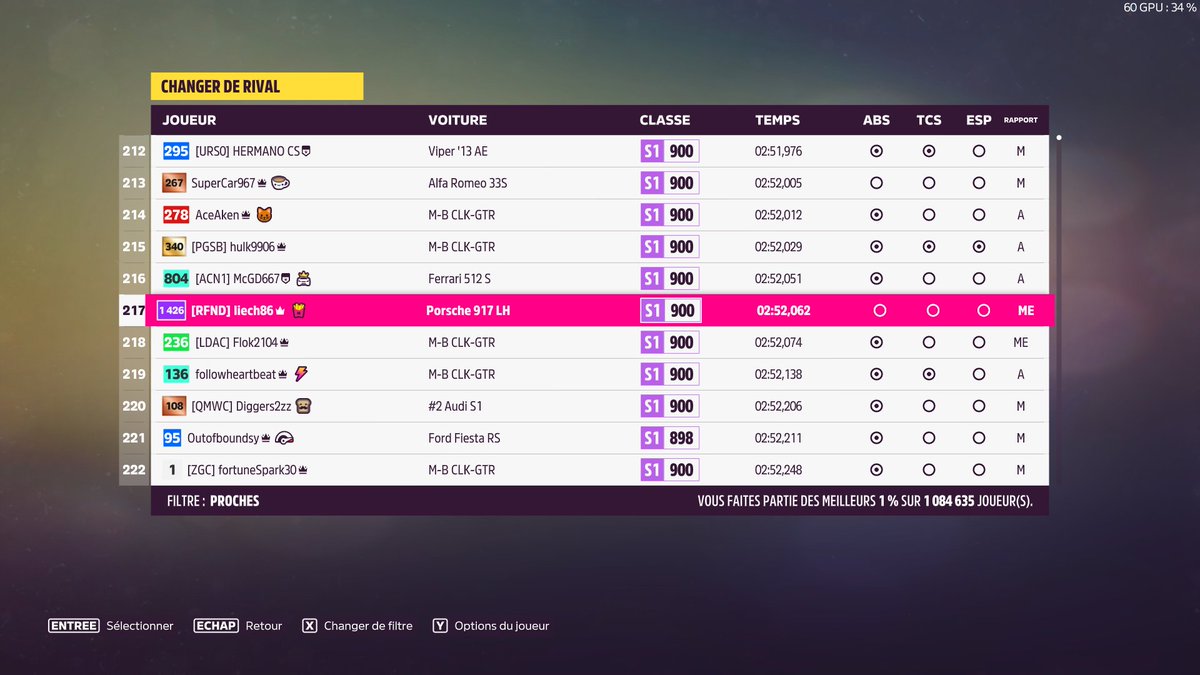 liech86's tweet photo. @ForzaHorizonFR Salut !👋
Voici mon temps sur le trail de la Montaña en S1 :
GT : liech86
Temps : 2:52,062
Voiture : 1970 Porsche #3 917 LH (Porsche 917 LH)
Réglage de KapienPL (114 431 105) https://t.co/i7ECF5mMEn