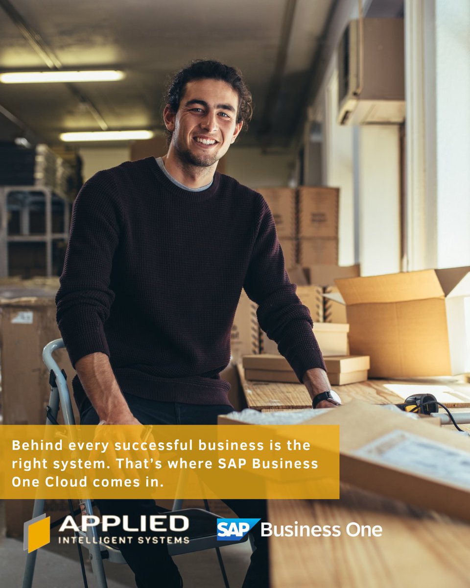 Behind every successful business is the right system. That’s where SAP Business One Cloud comes in.

#BusinessSimplified #appliedintelligentsytems #sapbusinessonecloud