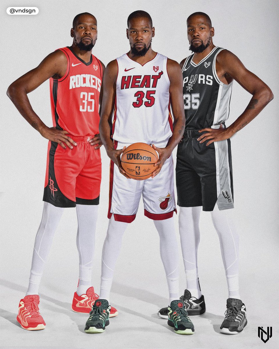 #KevinDurant prefers to land with the #Heat, #Rockets, #Spurs, as three teams he would commit with long term, per <a href="/ShamsCharania/">Shams Charania</a>. #freeagency #vndsgn