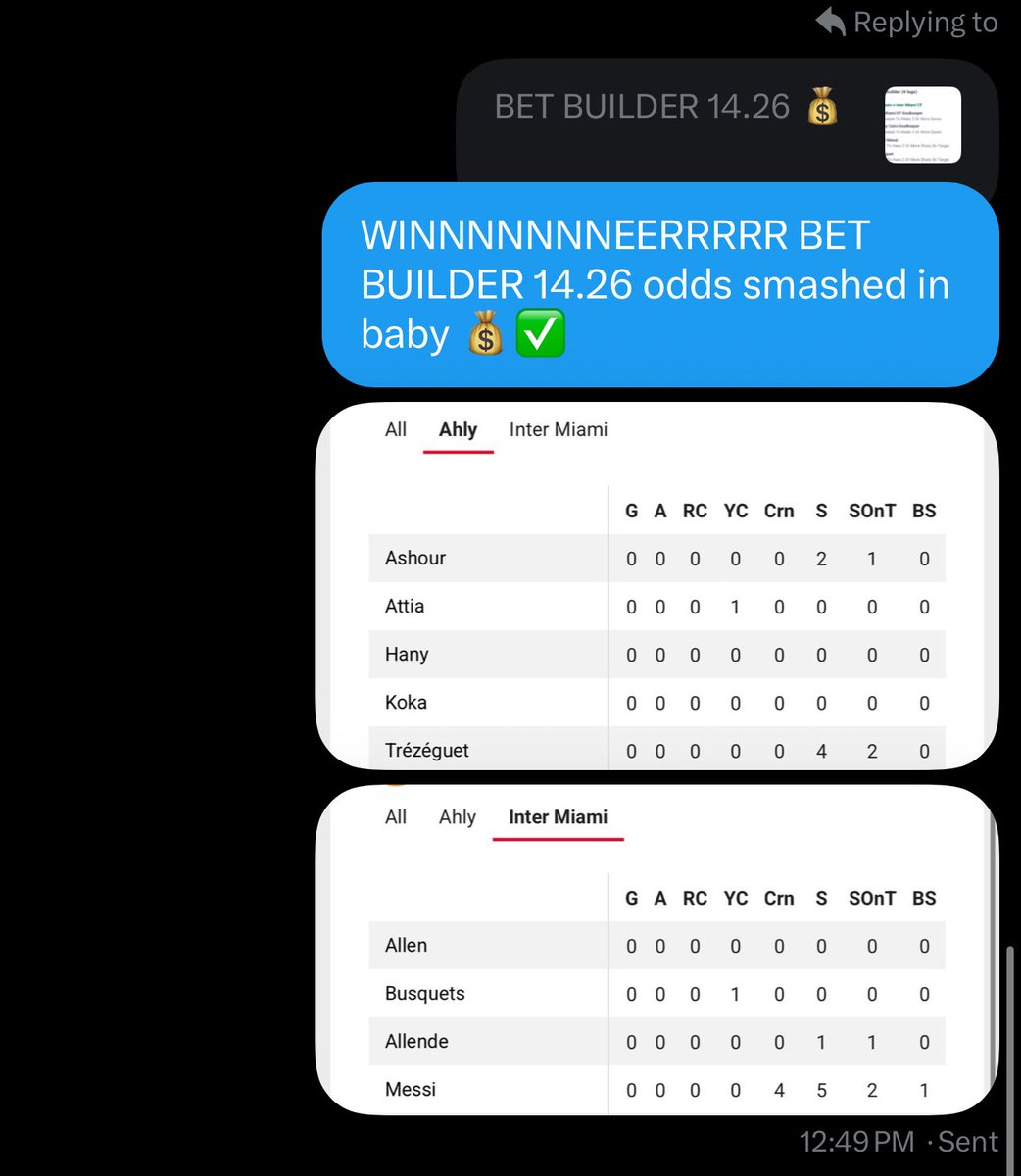 BOOOOOOOOOOOOOOOOOOM! 

ANOTHER BET BUILDER 14.26  odds just smashed in baby on VIP GROUP 😍

FIRST DAY OF FIFA CLUB WORLD CUP and we smash it baby and we gonna do the same today again! 

Who wants winners like this daily just message us to join our VIP GROUP! ❤️