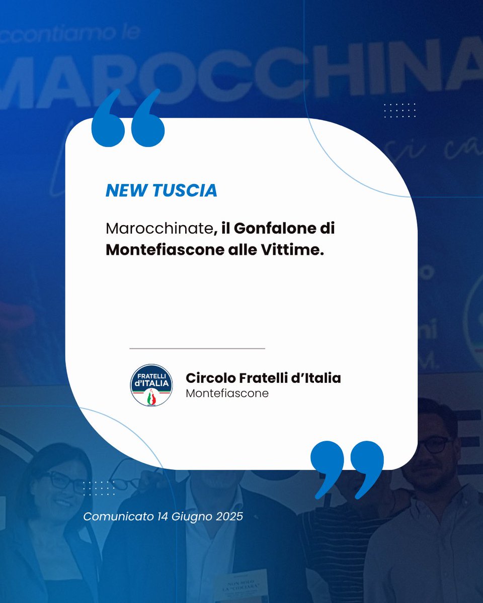 Rassegna Stampa 14/6/2025 ✍🏻:

lacronaca24.it/2025/06/14/fdi…

corrierediviterbo.it/montefiascone/…

newtuscia.it/2025/06/14/mar…

viterbonews24.it/news/grande-su…

tusciatimes.eu/marocchinate-f…