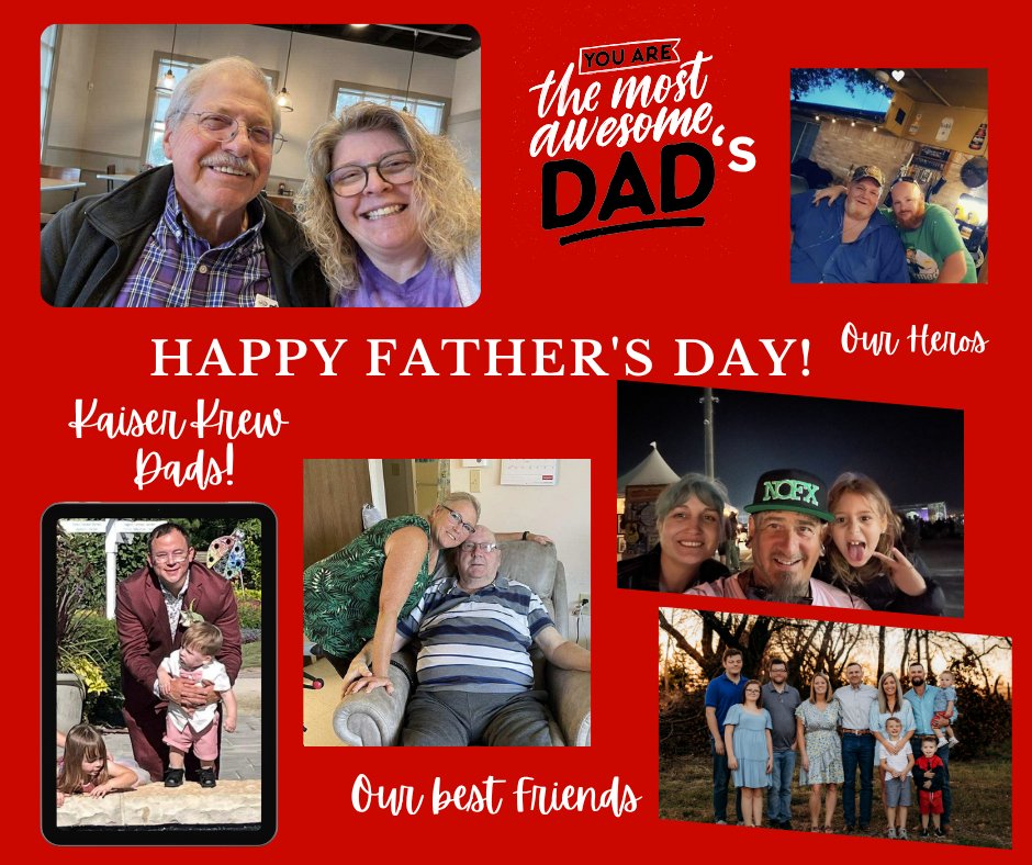KaiserTransport's tweet photo. #HappyFathersDay! Especially to all our Kaiser Krew dads! 🕺❤️#Truckdrivers #HR #dispatchers #YardCrew #FSA #Fleet #Recruiter #SafetyandCompliance  #Marketing #Loveyourdads https://t.co/stBY43tmp0