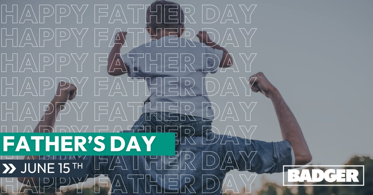 Happy #FathersDay to the amazing dads of #badgerinfra!

Today we celebrate the strength, guidance, and heart you bring to your families and to #TeamBadger every day. Your dedication doesn’t go unnoticed– thank you for all that you do. Enjoy your special day! 💙