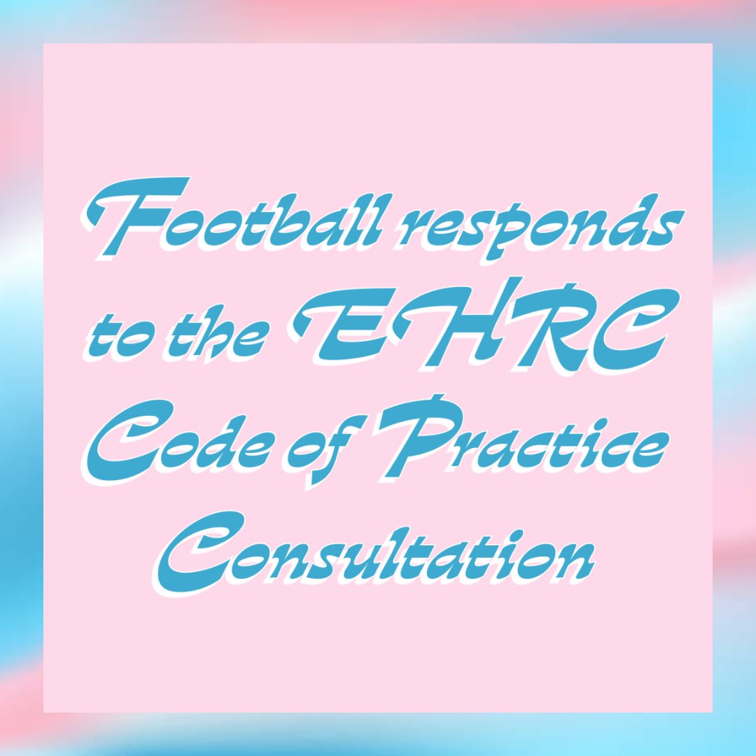 RainbowDevils's tweet image. Are you planning to respond to the consultation on the EHRC Code of Practice? If so, here are some helpful guides for you, courtesy of @TransActualUK and @LGBTfdn. The consultation closes June 30th. 🏳️⚧️❤️
transactual.org.uk/equality-act-c…
lgbt.foundation/EHRC
#FootballResponds