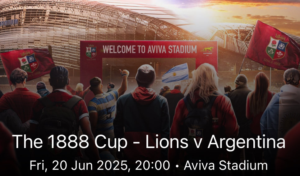 I have 2 tickets for the Lions game on Friday available. Unfortunately I can no longer make it. Please shout if you know of anyone that may be interested 🙌🏽🦁🏉