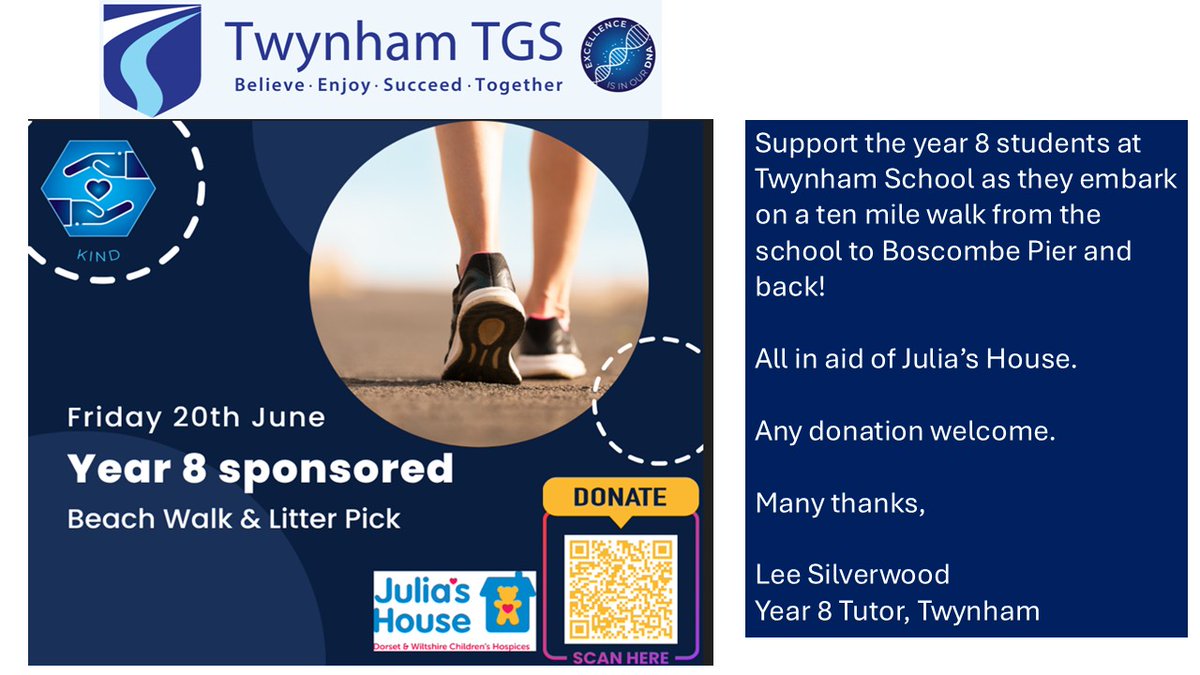 New Forest Futsal (@newforestfutsal) on Twitter photo #Futsal community <a href="/EnglandFutsal/">England Futsal</a>
My tutor group + all 260 <a href="/TwynhamSchool/">Twynham School</a> y8 students are walking 10 miles to raise money for the amazing <a href="/Julias_House/">Julia's House Children's Hospices</a> Children's Hospices charity.
🙏If you can spare some cash, please donate below
justgiving.com/page/twynham-s…
Many thanks, Lee⤵️⤵️⤵️ #Futsal community <a href="/EnglandFutsal/">England Futsal</a>
My tutor group + all 260 <a href="/TwynhamSchool/">Twynham School</a> y8 students are walking 10 miles to raise money for the amazing <a href="/Julias_House/">Julia's House Children's Hospices</a> Children's Hospices charity.
🙏If you can spare some cash, please donate below
justgiving.com/page/twynham-s…
Many thanks, Lee⤵️⤵️⤵️