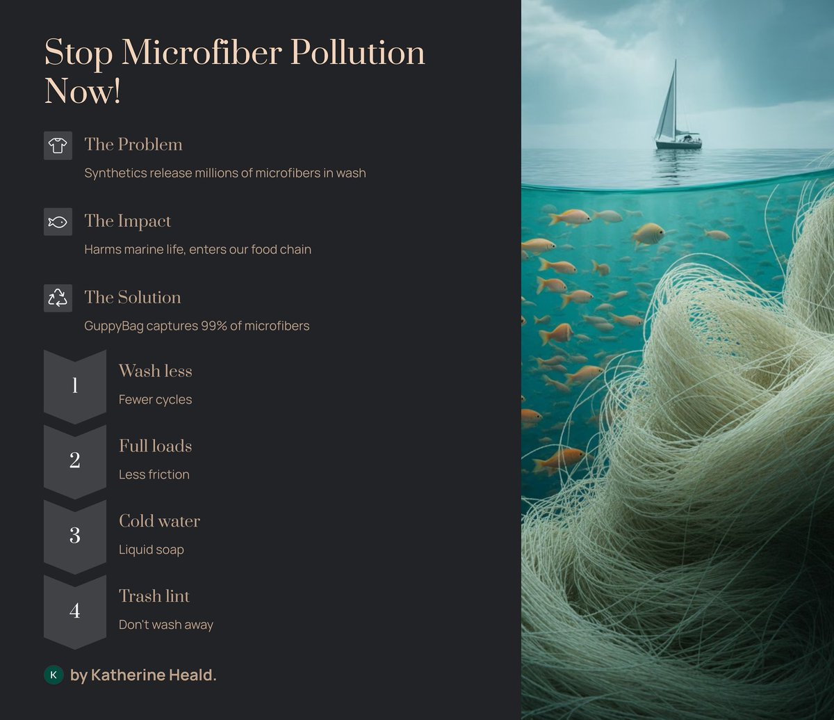 Microplastics are in our oceans, food chains and our bodies.  

Some tips to limit their spread. 

#SwimKeenies #environment #microplastics