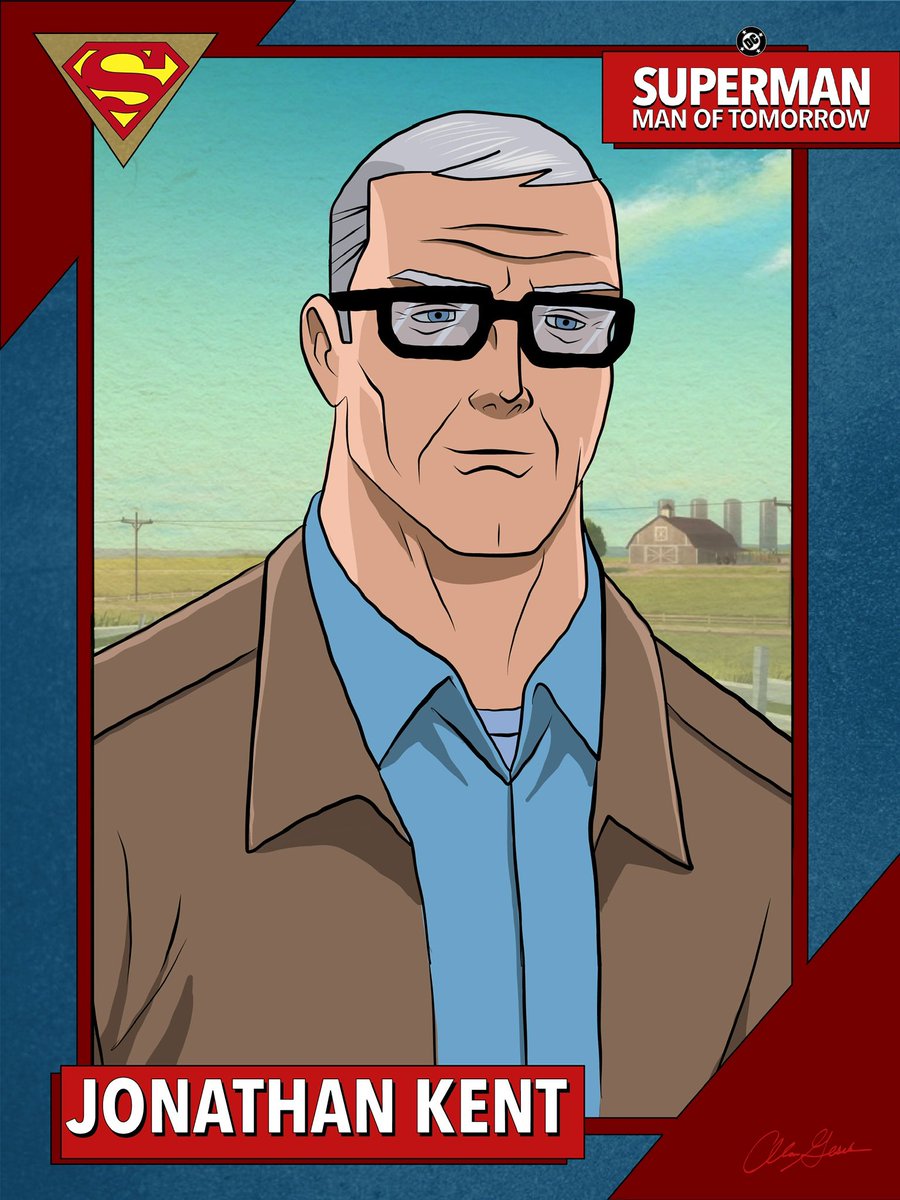Here is a new #digitalart of #neilflynn as #jonathankent from the awesome <a href="/Superman/">Superman</a> #manoftomorrow ☄️animated film.

#adobeillustrator #ipadproart Inspired by retro <a href="/DCOfficial/">DC</a> #tradingcardart 🎨 #superman  #manofsteel #Smallville