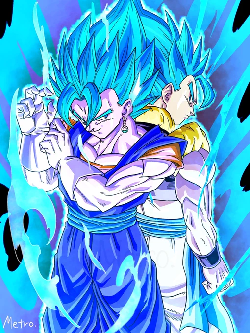 ベジットブルー&amp;ゴジータブルー #ドラゴンボール #dragonball #イラスト