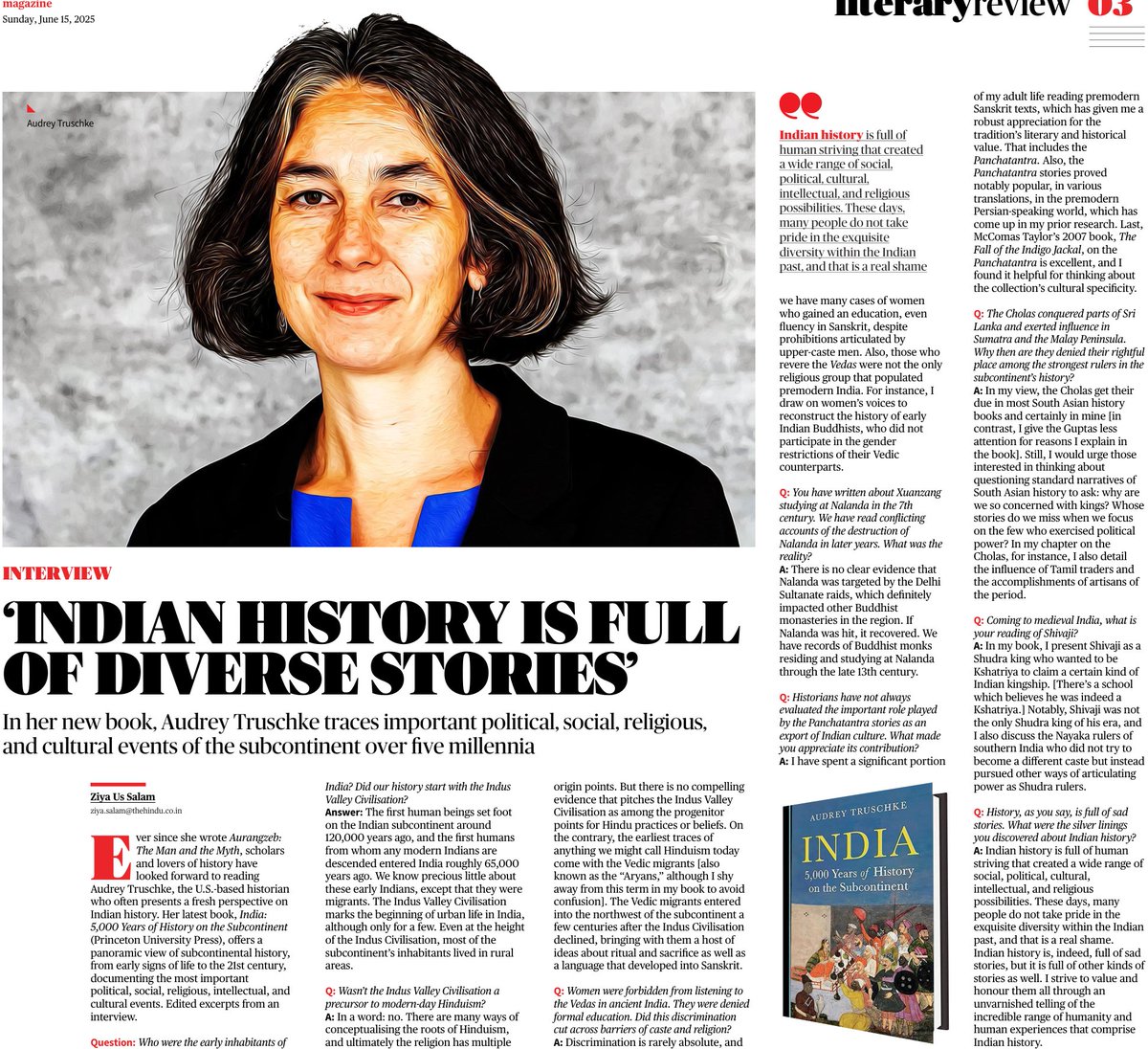 "Indian history is full of diverse stories"

interview also here: thehindu.com/books/intervie…