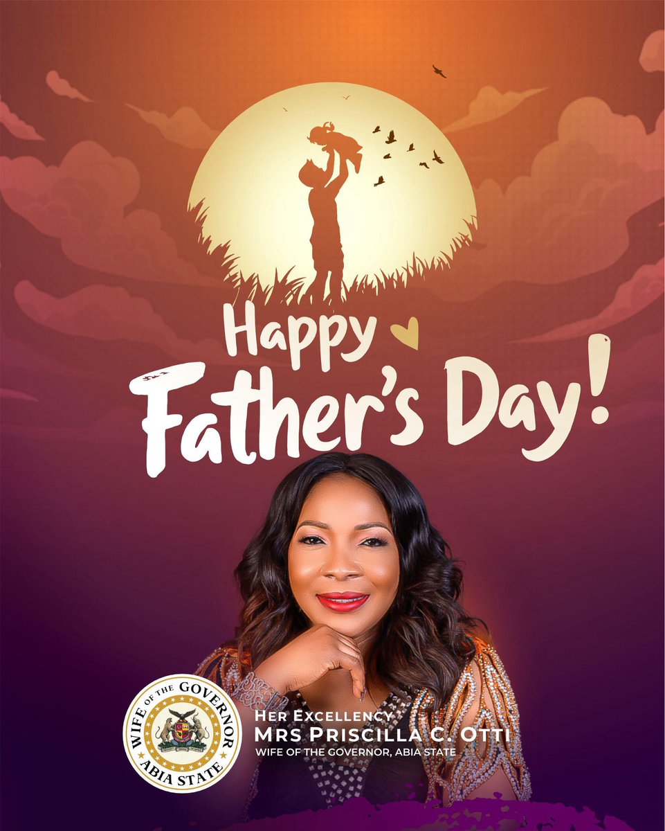 PriscillaOtti's tweet image. Happy Father's Day to the men who shape our lives with love, guidance, and wisdom.
We celebrate the father figures who inspire us to be better versions of ourselves. Your presence, patience, and prayers make a lasting impact on our lives.
To the fathers of Abia State, I salute…