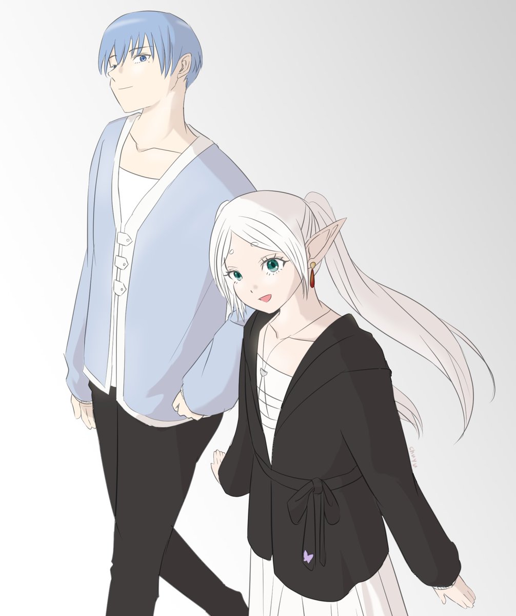 toshuyu's tweet image. コラボの服を描いてみた
#フリーレンFA