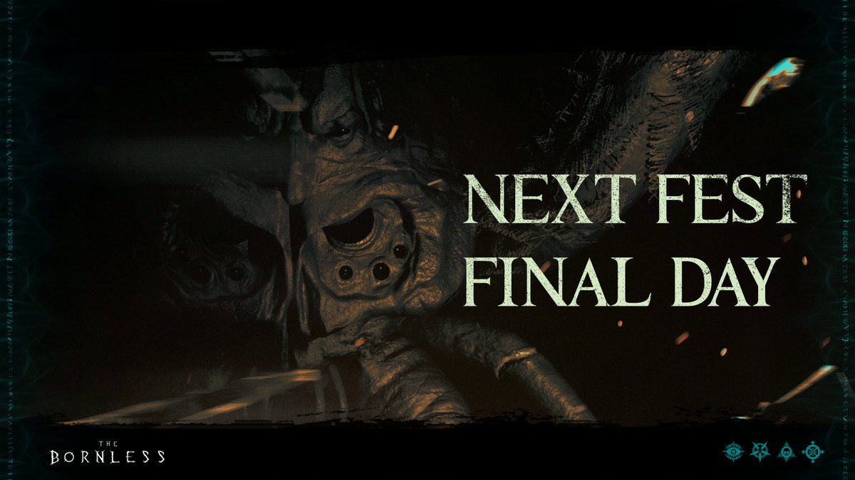 TheBornlessGame's tweet image. It's the final day of #SteamNextFest 🥹
Don’t forget, we’re offering prizes for the best clips from this demo...
Did you remember to keep your cameras rolling?
Drop your best moments in the comments! 👇
