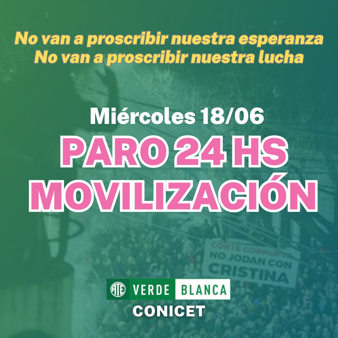 ATE CONICET Capital - Verde y Blanca tweet media