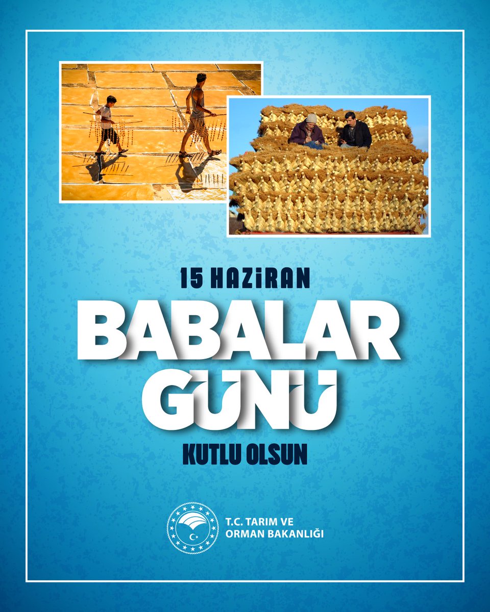 🌾 Toprağı seven, doğayı koruyan, evladına bereketli yarınlar bırakmak için gece gündüz çalışan; üretimiyle milletine, sevgisiyle ailesine güç katan tüm kahraman babalarımızın Babalar Günü kutlu olsun.