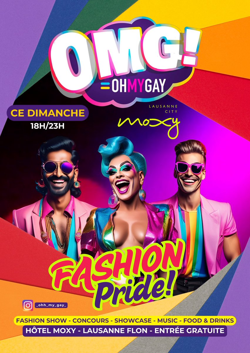 DJManuPy's tweet image. La OMG c’est ce dimanche soir à l’hôtel Moxy Flon à  Lausanne , de 18h à 23h ! Entrée gratuite 🏳️‍🌈
#lausanne #gayparty #gay #lausannegay #lgbt #queer #gayromandie #swissgay #fun #love #pride #PrideMonth