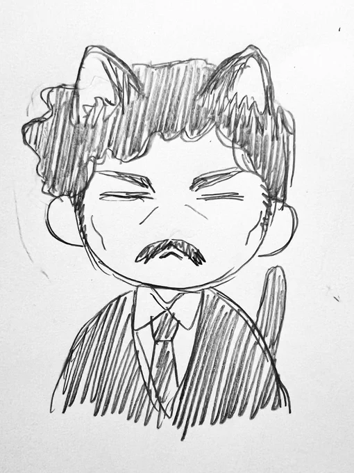 平のネコちゃん描いたことあるよなって思ってたら銀の方だった😸 