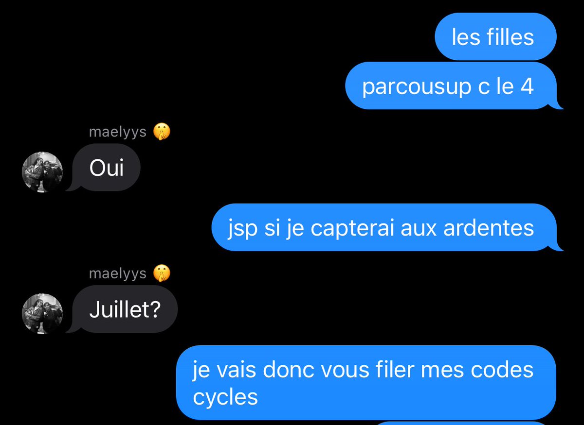 mes copines vont savoir avant moi si j’ai le bac ou pas on voit mon sens des priorités