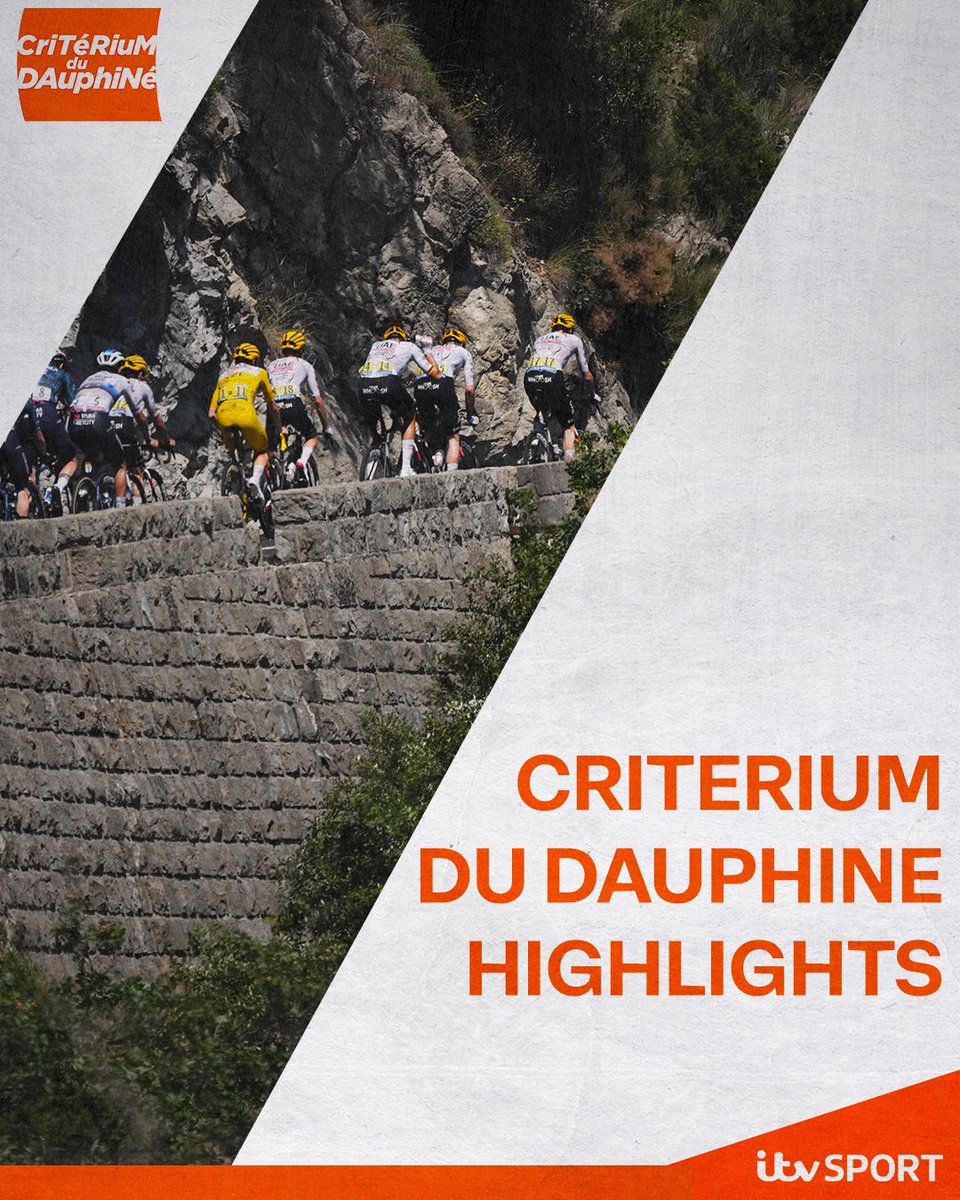 🚨 STAGE 8 HIGHLIGHTS FROM THE @DAUPHINE 🚨

Don't forget we've got highlights from the final stage at the Dauphine on ITV4 from 7pm ⏰