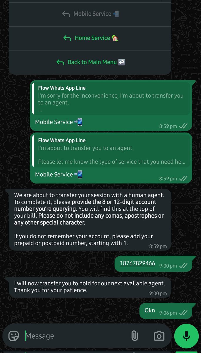yasmar93's tweet photo. Just to note, @FLOWJamaica, all now, no response from the WhatsApp agent. So, are u truly trying to assist your customers ? https://t.co/g1w9NwR2yN
