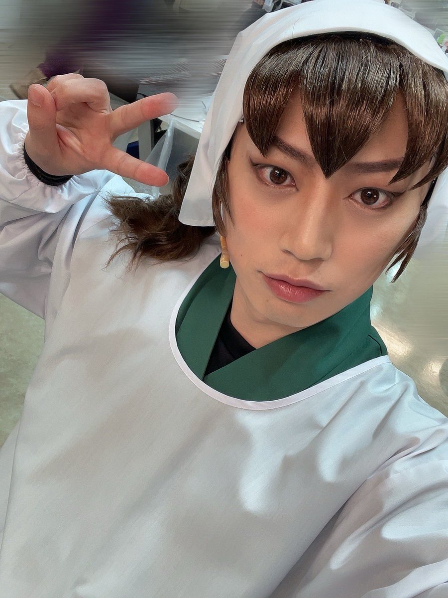 反橋宗一郎　ブロマイド　忍ミュ　女装 駿河屋 -<中古>反橋宗一郎(善法寺伊作)/上半身・右向き・衣装白