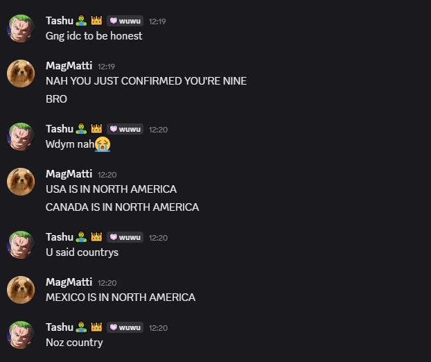 can parents get a hold of what they're children are doing on the internet? this guy is on ipad and doesn't know countries in north america, pretty obvious he's in the range of 7-9 at least don't allow them to have discord bro