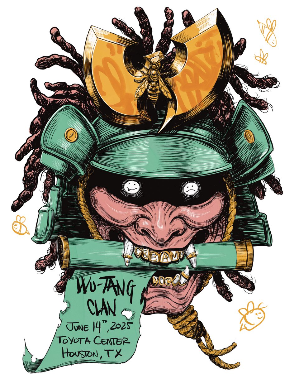 Had the opportunity to do the concert poster for <a href="/WuTangClan/">Wu Tang Clan</a>’s concert in Houston last night!

Thanks to the folks at <a href="/collectionzz/">Collectionzz</a> for letting me create something for one of my favorite groups! 

Wu-Tang forever 🐝