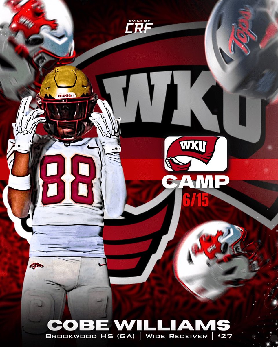Cobe J Williams (@cobejwilliams) on Twitter photo I will be at WKU today with <a href="/JLBarnes4/">Coach JB</a> and <a href="/CoachLindsey/">Jimmy Lindsey</a> for camp. Very blessed to be camping
@coachraw @chadnighbert @coachbills2131 @lancefendley @coach_pickett4 @rivalsfriedman @rivalsdotcom @on3recruits <a href="/adamgorney/">Adam Gorney</a> @chadsimmonson3 @benmoore247 @247sports <a href="/paul_woods_/">W0️⃣</a> I will be at WKU today with <a href="/JLBarnes4/">Coach JB</a> and <a href="/CoachLindsey/">Jimmy Lindsey</a> for camp. Very blessed to be camping
@coachraw @chadnighbert @coachbills2131 @lancefendley @coach_pickett4 @rivalsfriedman @rivalsdotcom @on3recruits <a href="/adamgorney/">Adam Gorney</a> @chadsimmonson3 @benmoore247 @247sports <a href="/paul_woods_/">W0️⃣</a>