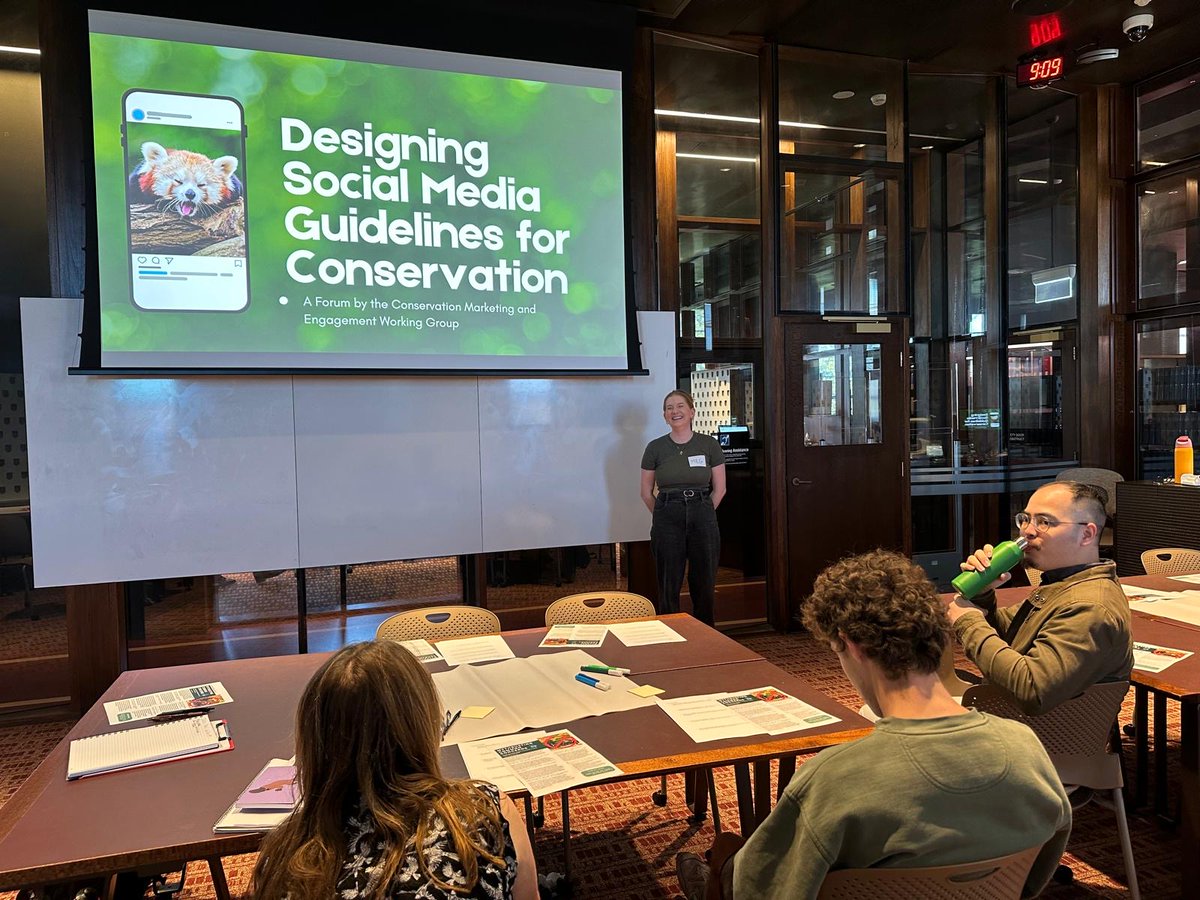 meghaniamh's tweet photo. Kicked off #ICCB2025 with our forum on social media guidelines for conservation. Big thanks to Emily McLeod & Doug Gimesy for sparking thoughtful discussion. Key Qs: Could your post cause harm? If it needs a caption to justify it—should you post it? @SCBConsMark #ConSocSci https://t.co/X8jK0a6yn9