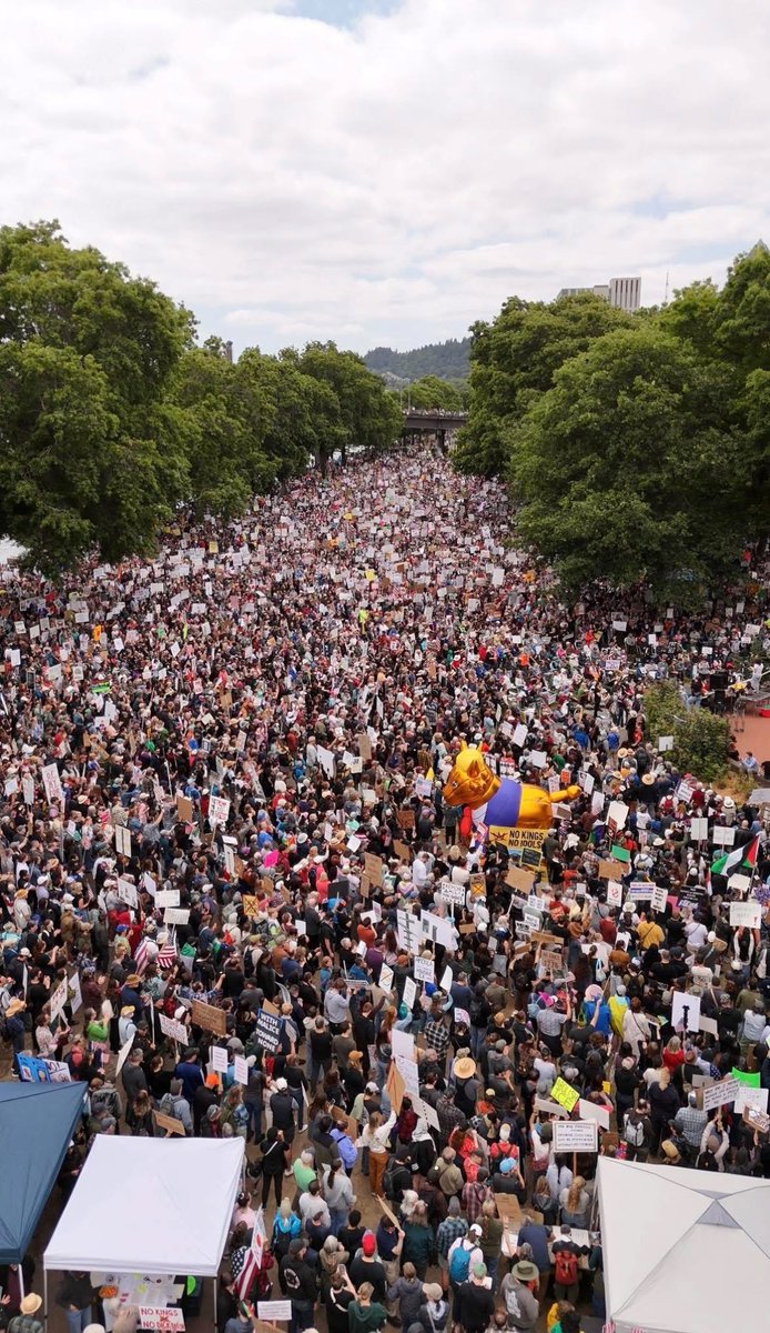Anti-Trump 'No Kings Day' protesters demonstrate in Portland, Oregon