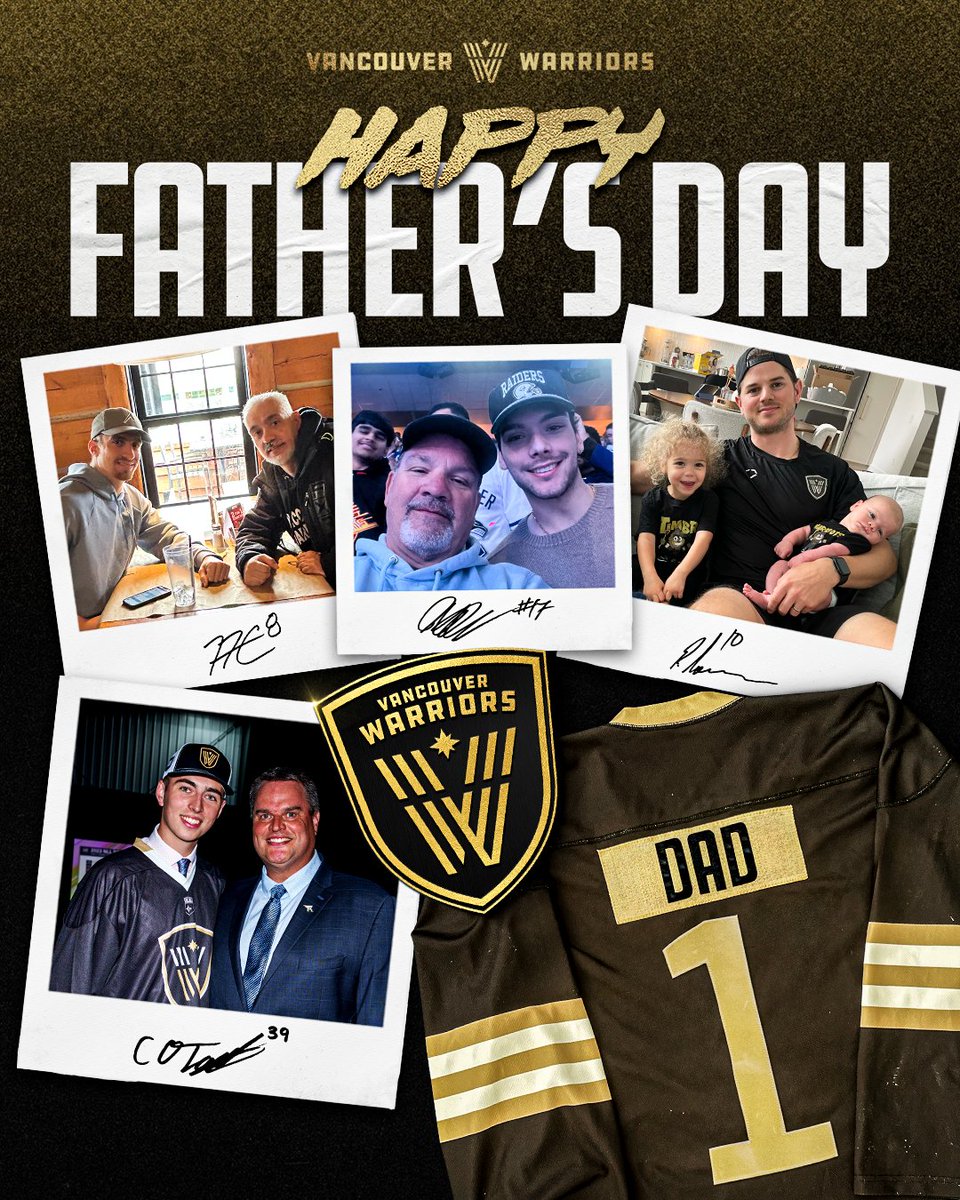 Whether it’s on the turf or in the stands, thank you for showing up. Happy Father’s Day. 🖤💛