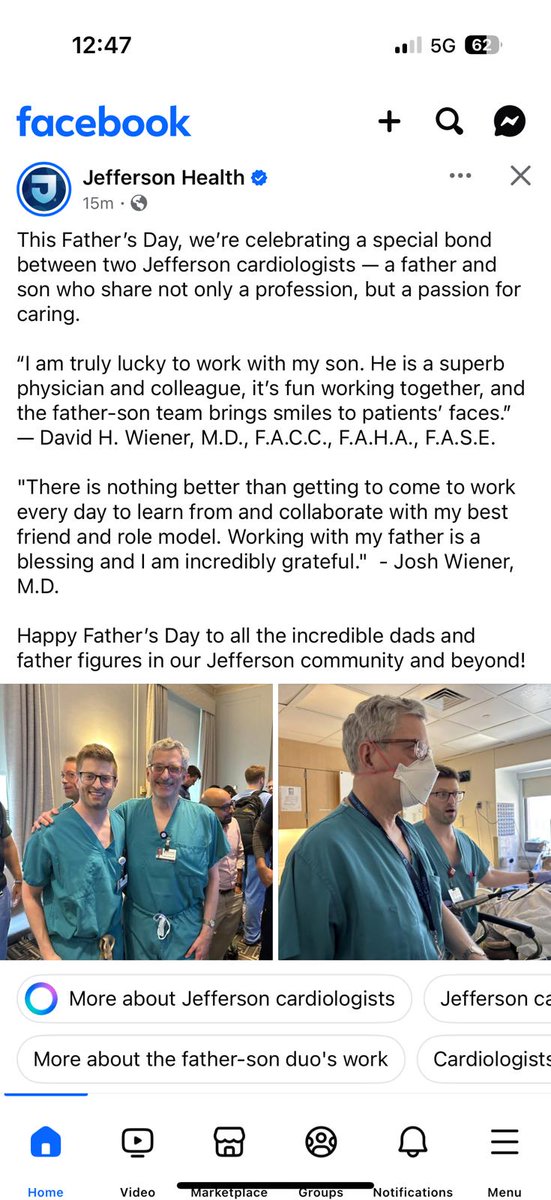 David H. Wiener, MD (@davidwienermd) on Twitter photo Parental pride. I'm a very lucky dad. Thank you <a href="/TJUHospital/">Jefferson Health</a> for posting.
Happy Father's Day! Parental pride. I'm a very lucky dad. Thank you <a href="/TJUHospital/">Jefferson Health</a> for posting.
Happy Father's Day!