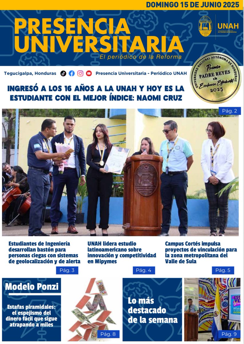 Dirección de Comunicación Estratégica UNAH (@dircomunah) on Twitter photo 📣 Esta semana estuvo cargada de buenas noticias 🎉
Descúbrelas en la nueva edición de Presencia Universitaria - Periódico UNAH <a href="/PresenciaUNAH/">Presencia Universitaria - Periódico UNAH</a> 🗞️
📥 Léelo aquí:
dircom.unah.edu.hn/dmsdocument/19…
<a href="/DIRCOMUNAH/">Dirección de Comunicación Estratégica - UNAH</a> 📣 Esta semana estuvo cargada de buenas noticias 🎉
Descúbrelas en la nueva edición de Presencia Universitaria - Periódico UNAH <a href="/PresenciaUNAH/">Presencia Universitaria - Periódico UNAH</a> 🗞️
📥 Léelo aquí:
dircom.unah.edu.hn/dmsdocument/19…
<a href="/DIRCOMUNAH/">Dirección de Comunicación Estratégica - UNAH</a>