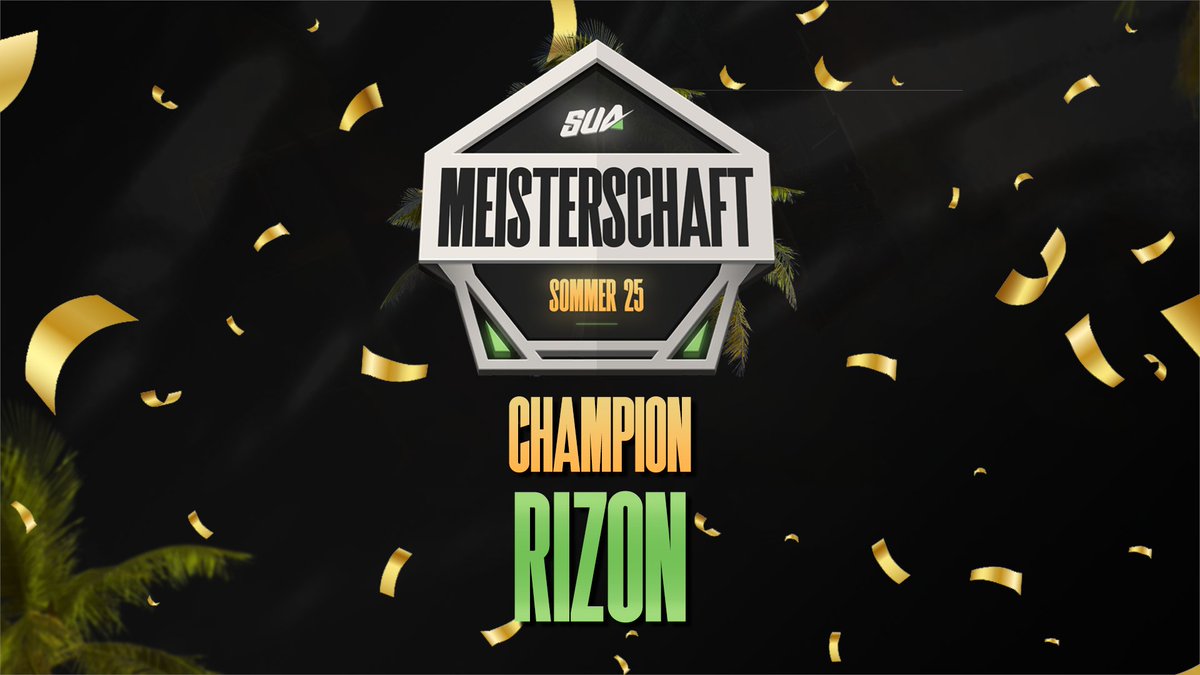 DIE MEISTERSCHAFT HAT EINEN NEUEN CHAMPION!🏆 
Herzlichen Glückwunsch an <a href="/RIZONDOTGG/">RIZON</a> - eine wirklich starke Leistung im Finale wird gebührend mit dem Meistertitel geehrt!

Wir freuen uns jetzt schon auf die nächste Season, aber bis dahin gilt: #tothehoRIZON!😎